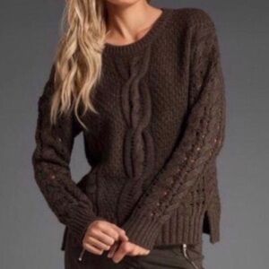 Vince. Wool Blend Chocolate Brown Sweater